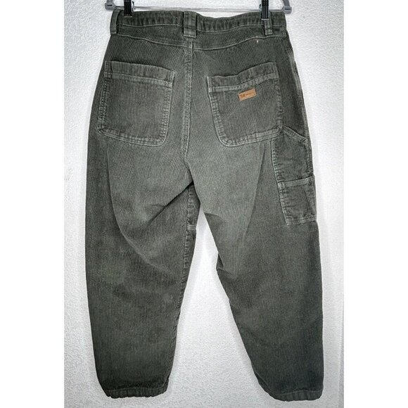 Monet Skateboard Pants Mens 28 Baggy Green Corduroy Cropped Carpenter Flaws - Picture 2 of 16